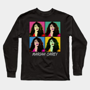 Mariah Carey 80s Pop Art Style Long Sleeve T-Shirt